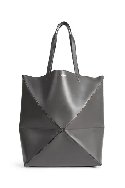 Loewe Xl Puzzle Fold Tote Bag In Gray