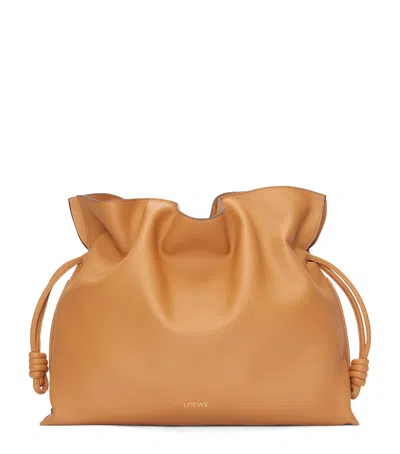 Loewe Xlleather Flamenco Purse In Beige