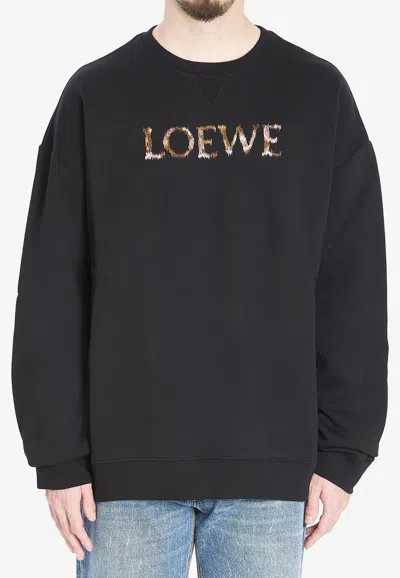 LOEWE YARN EMBROIDERED LOGO SWEATSHIRT