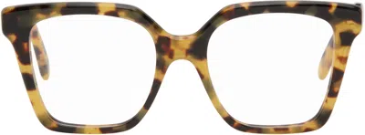 Loewe Yellow & Black Slim Glasses In Brown