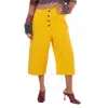 Loewe Yellow Contrast Stitch Culottes In Yellow