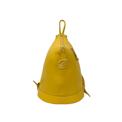 Pre-owned Loewe Yellow Leather Backpack Pouch ()