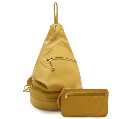 Pre-owned Loewe Yellow Leather Backpack ()
