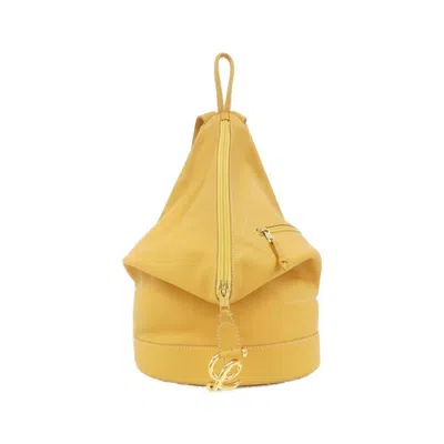 Pre-owned Loewe Yellow Leather Backpack ()
