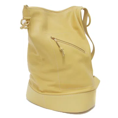 Pre-owned Loewe Yellow Leather Backpack ()