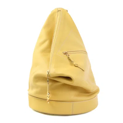 Pre-owned Loewe Yellow Leather Backpack ()