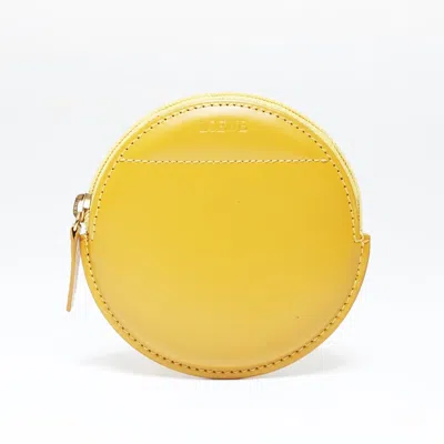 Pre-owned Loewe Yellow Leather Coin Purse/coin Case ()