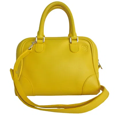 Pre-owned Loewe Yellow Leather Handbag Shoulder Bag ()