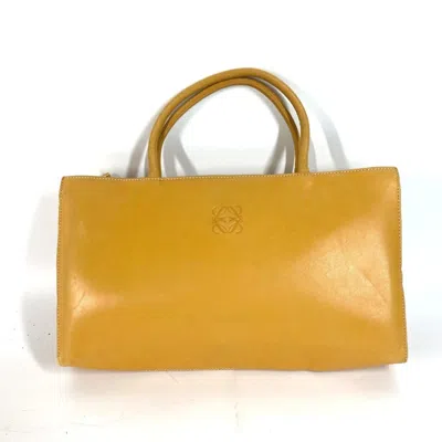 Pre-owned Loewe Yellow Leather Handbag Tote Bag ()