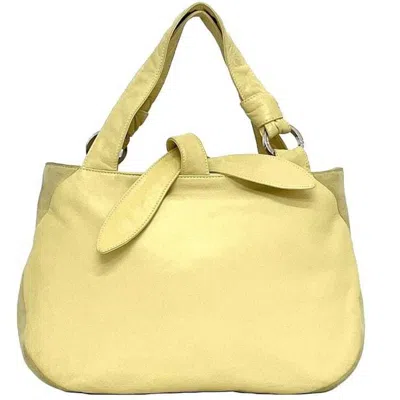 Pre-owned Loewe Yellow Leather Handbag Tote Bag ()