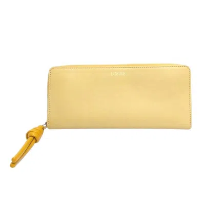 Pre-owned Loewe Yellow Leather Long Wallet (bi-fold) ()