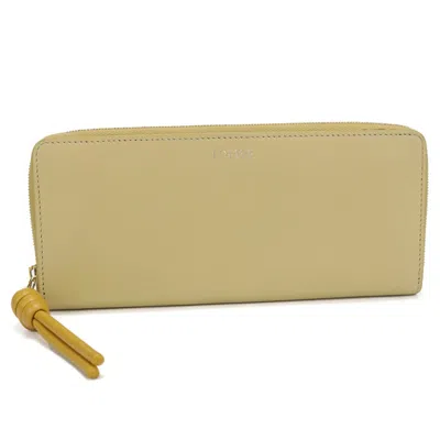 Pre-owned Loewe Yellow Leather Long Wallet (bi-fold) ()