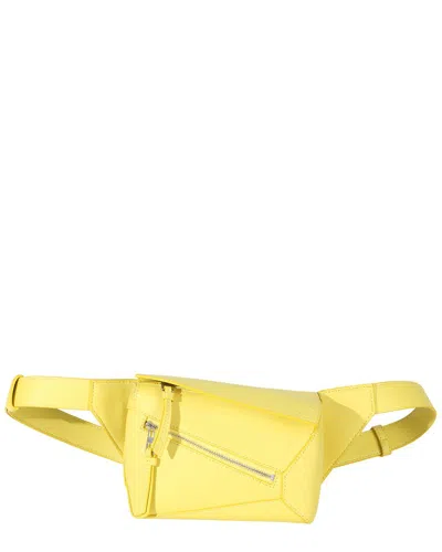 Pre-owned Loewe Yellow Leather Mini Puzzle Edge Bumbag (authentic Pre-loved)