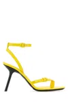 Loewe Open Toe Leather Petal Sandals With Stiletto Heel