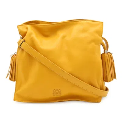 Pre-owned Loewe Yellow Leather Pochette Shoulder Bag ()