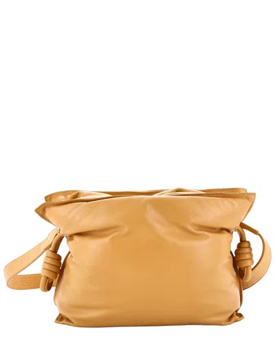 Pre-owned Loewe Yellow Leather Puffer Flamenco Knot Clutch Small (authentic Pre-loved)