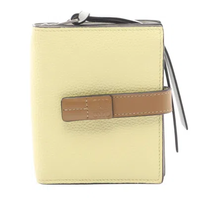 Pre-owned Loewe Yellow Leather Wallet (bi-fold) ()