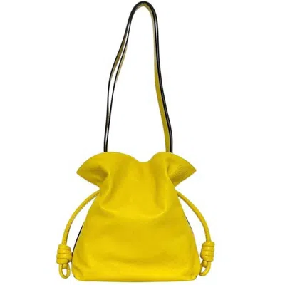 Pre-owned Loewe Yellow Nappa Leather Shoulder Bag Tote Bag ()