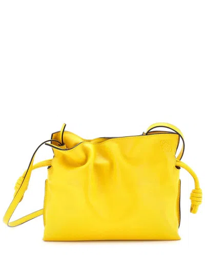 Loewe Yellow Sheep Leather Flamenco Knot Clutch Mini (authentic Pre-loved)