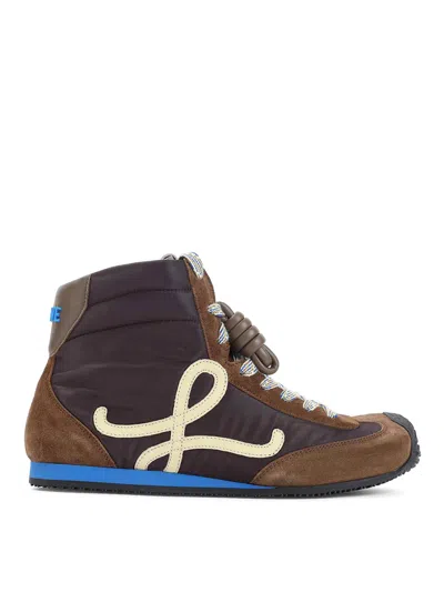 Loewe Ballet Runner 2.0 High-top Sneakers In Brown