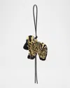 Loewe Zebra Charm In Raffia In Naturalblack