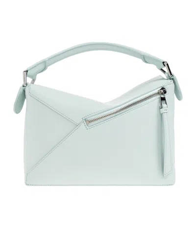 Loewe Zip Detail Shoulder Bag In White