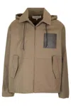 Loewe Hooded Jacket In Khaki Brown