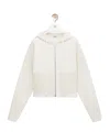 Loewe Zip-up Hoodie In Wool In White