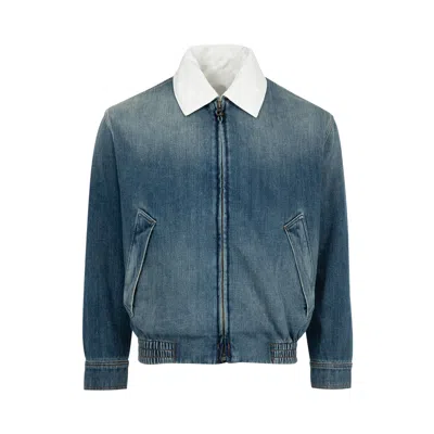 Pre-owned Loewe Zip-up Jacket 'blue' | Men's Size 52