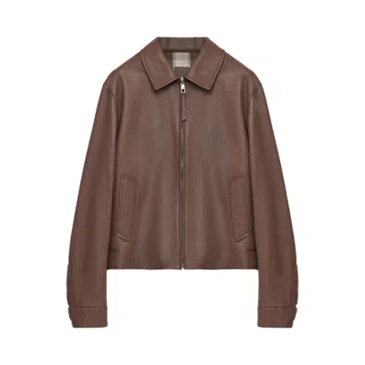 Pre-owned Loewe Zip-up Jacket 'taupe' | Tan | Men's Size 50 In Brown