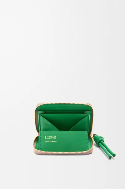 Loewe Zipped Coin Purse In Shiny Nappa Leather Skin For Woman In Pattern
