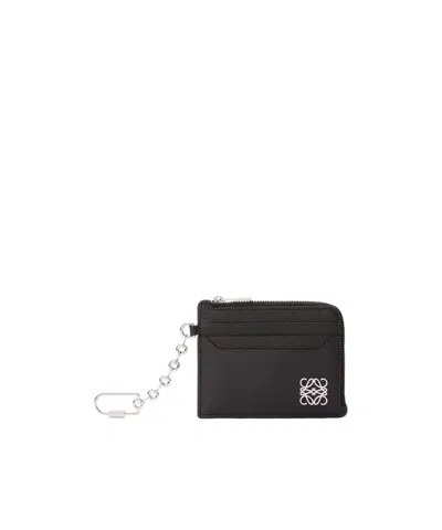 Loewe Zipper Card Bag In Black