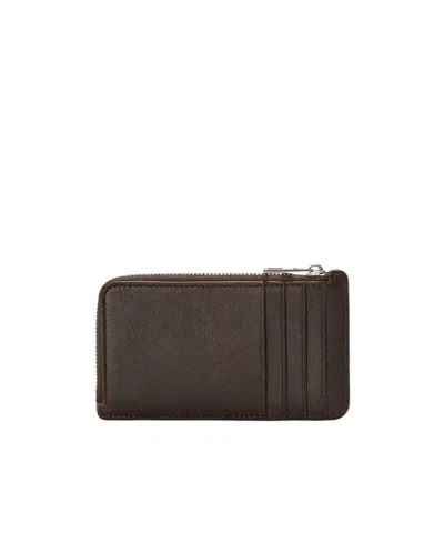 Loewe Zipper Card Holder In Brown