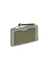 Loewe Zip-up Leather Cardholder In Grey