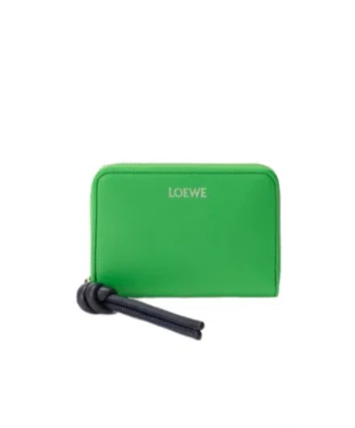 Loewe Zipper Coin Purse In Green