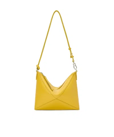 Loewe Zipper Shoulder Bag In Yellow
