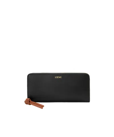 Loewe Zipper Wallet In Black