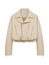 Loewe Zips Belted Biker Jacket In Neutral