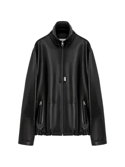 Loewe Zip-up Jacket In Nappa Lambskin In Black