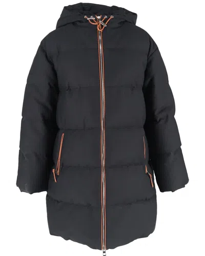 Loewe Zip-up Hooded Down Coat In Black