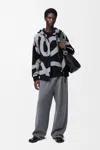 Loewe Patterned Zip-fastening Sweatshirt In Multi