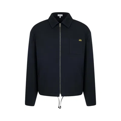 Pre-owned Loewe Zip-up Jacket 'dark Navy' | Blue | Men's Size 48