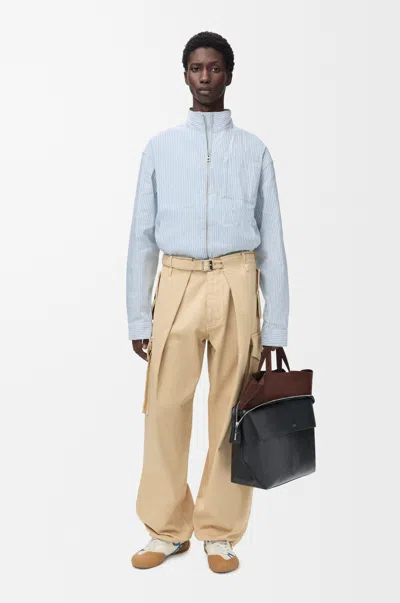Loewe Zip-up Jacket In Technical Linen Size: 54 For Man In Animal Print