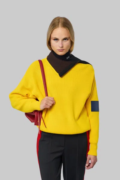 Loewe Zip-up Sweater In Yellow