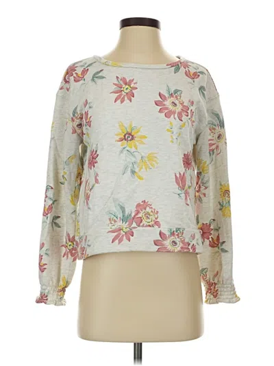 Pre-owned Loft Beach 3/4 Sleeve T-shirt In Silver