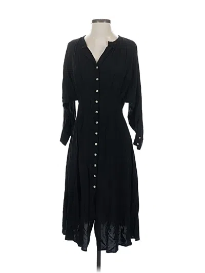 Pre-owned Loft Beach Casual Dress In Black