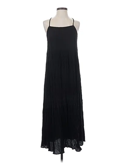 Pre-owned Loft Beach Casual Dress In Black