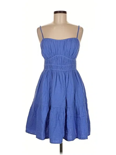 Pre-owned Loft Beach Casual Dress In Blue
