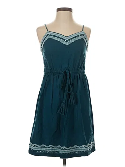 Pre-owned Loft Beach Casual Dress In Blue