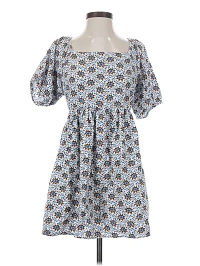 Pre-owned Loft Beach Casual Dress In Blue